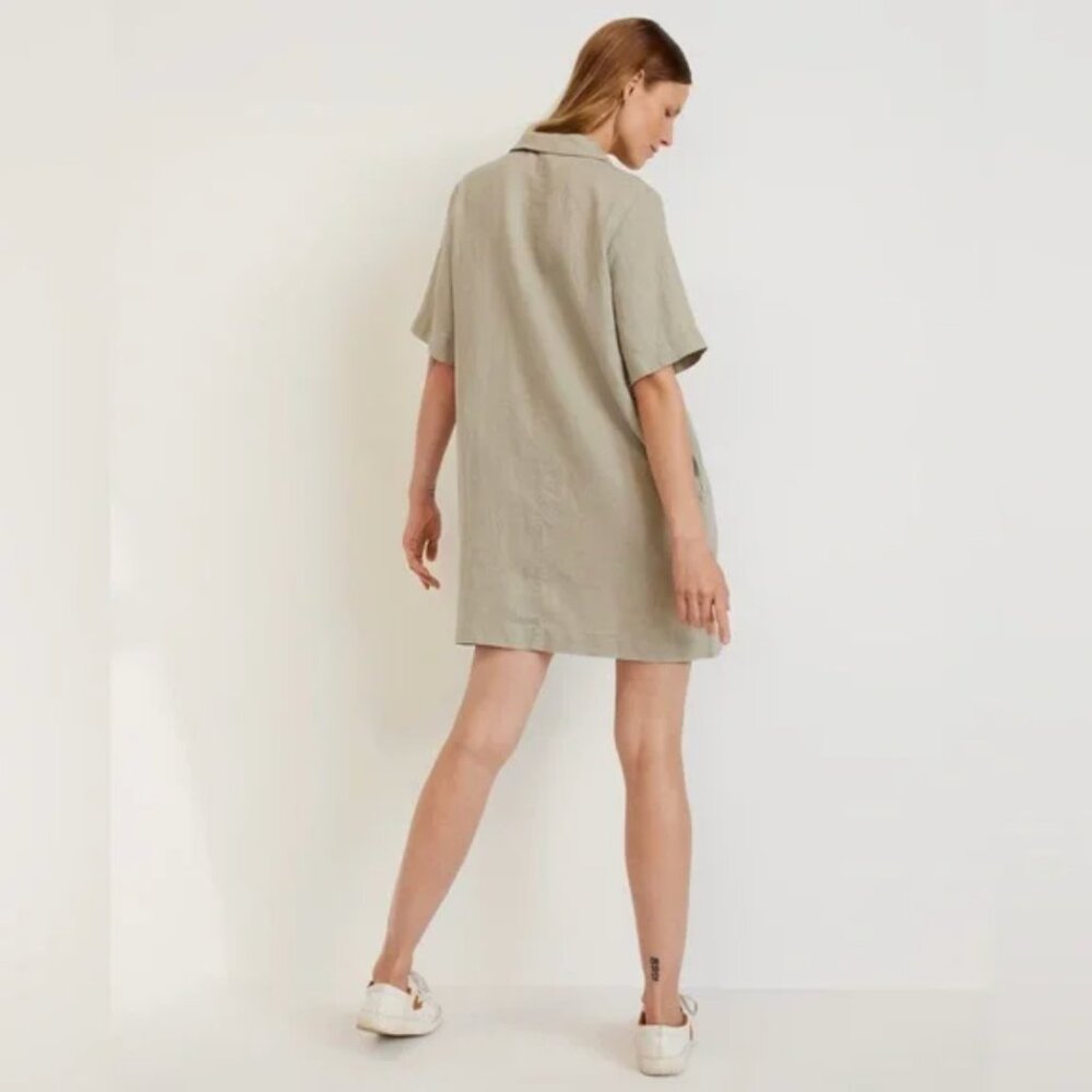 Everlane Seagrass Linen Shirt Dress Small - Picture 2 of 15